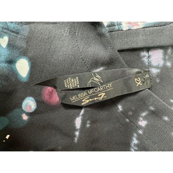 Melissa McCarthy Seven7 Tunic Top Womens Size 2X Black City Lights Zip Up NWT! - Picture 9 of 9